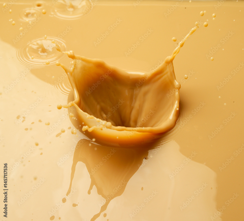 Coffee SPLASH , milk tea, ripple, drink