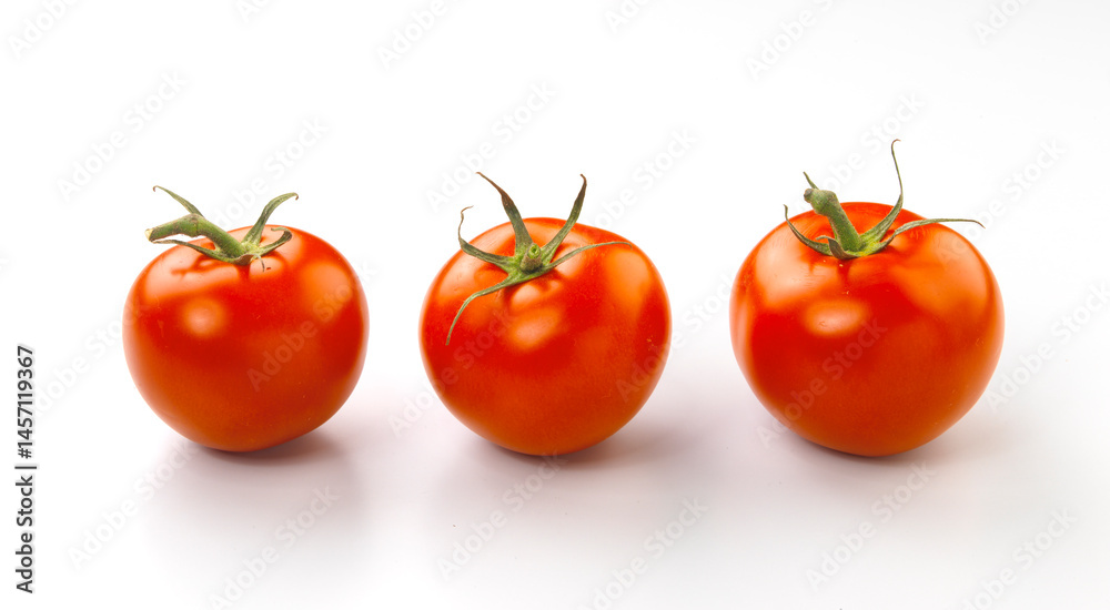 Red tomato, TOMATO, isolated on white background