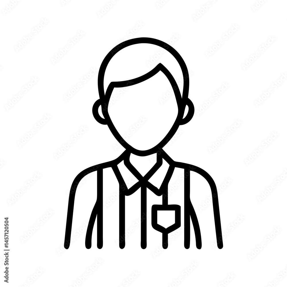 Highly Realistic Referee Icon in Simple Line Art Design, icon, vector Highly Realistic Referee Icon in Simple Line Art Design, icon, vector