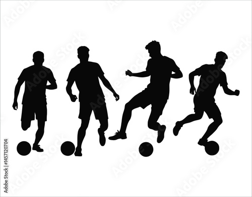 Silhouette of Goalkeeper Diving Save