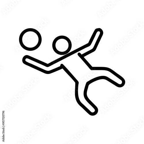 Player Catching a Frisbee in Action, icon, vector  