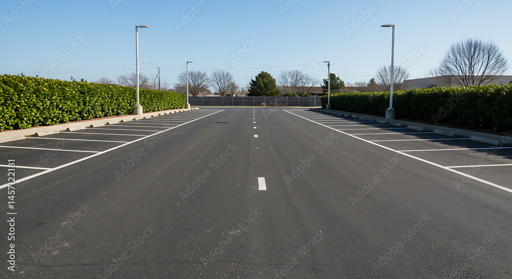 Fototapeta premium Photo of neat and clean car park 