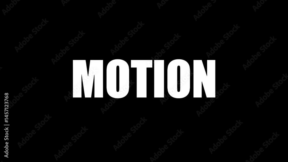 Animated a film by title text in a transparent background for video editing, motion graphics