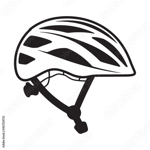 Sleek Black and White Bicycle Helmet Design for Safety and Style in Outdoor Adventures and Sports Activities