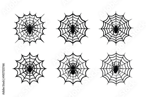spider web for Halloween vector silhouette