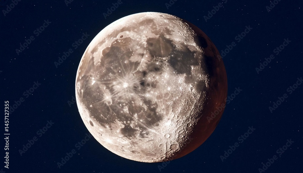 A close-up shot of a large moon set against a dark sky, revealing its craters and texture. The moon is partially illuminated, showing its distinct phases A close-up shot of a large moon set against a dark sky, revealing its craters and texture. The moon is partially illuminated, showing its distinct phases