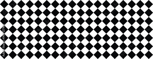Checked black , white background . Black and white checkered pattern . Chess pattern . Black and white square background . Checkered wallpaper .Abstract checkered checkerboard for game. Grid geometric