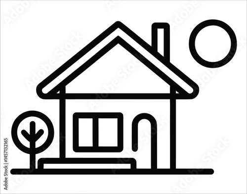 Simple House Silhouette for Real Estate