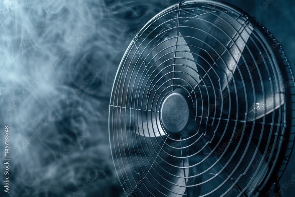 Innovative Social Media Visual Featuring a Mist Fan for Cool Summer Campaigns