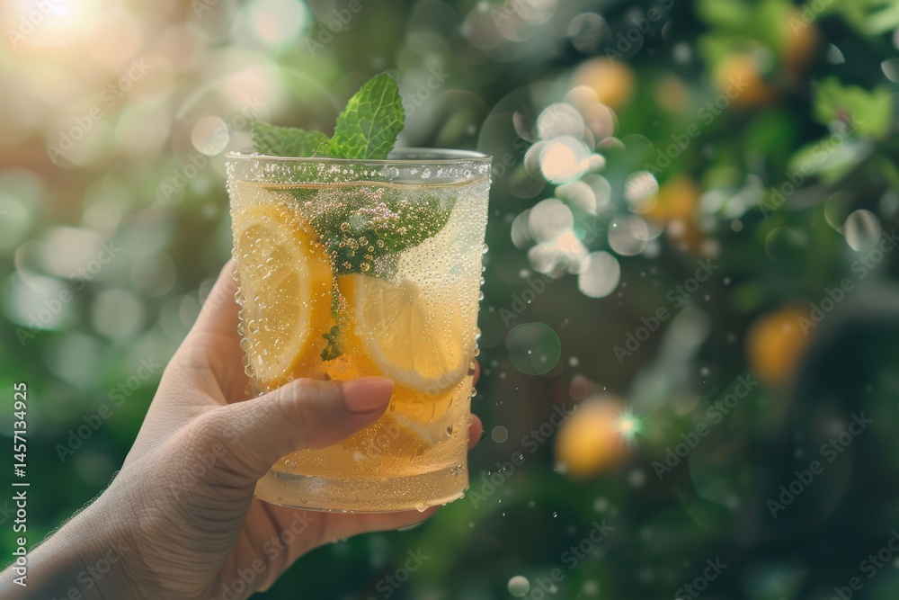 Refreshing Summer Lemonade with Mint and Lemons for Outdoor Gatherings