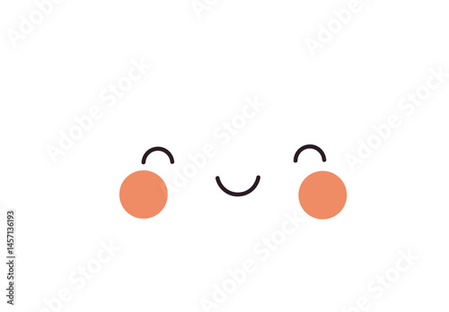 Cheerful cloud illustration with a smiling face and peachy cheeks, perfect for a children's storybook or a weather-themed design.