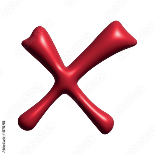 3d cross mark clipart Single element for design