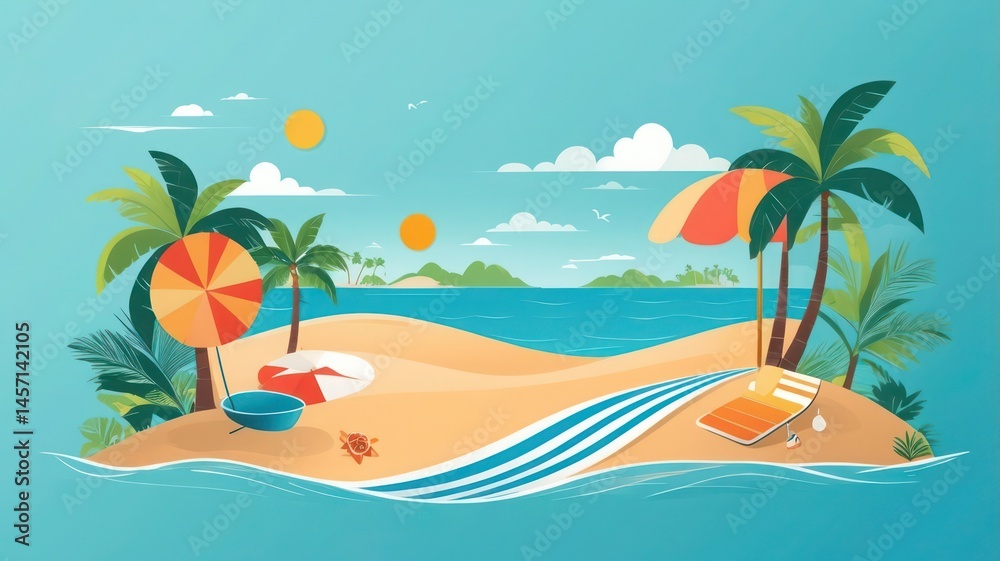 Fototapeta premium summer beach background