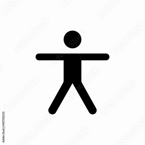 accessibility human figure icon vector sign