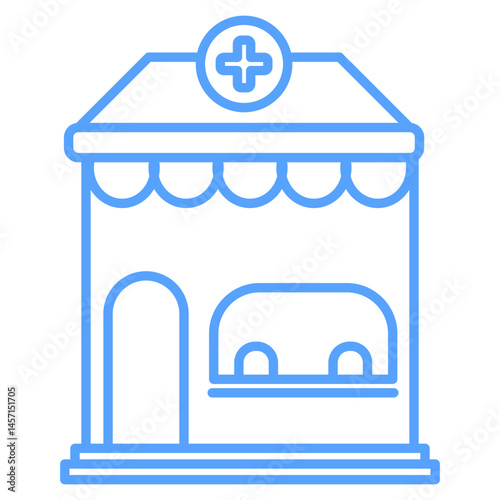 drugstore icon blue style