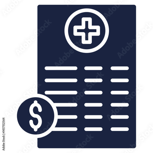 Medical Invoice icon blue style
