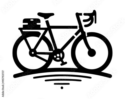 Bicycle Logo Design Vector in Black