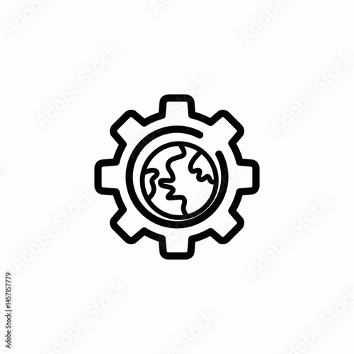 web gear setting icon sign vector