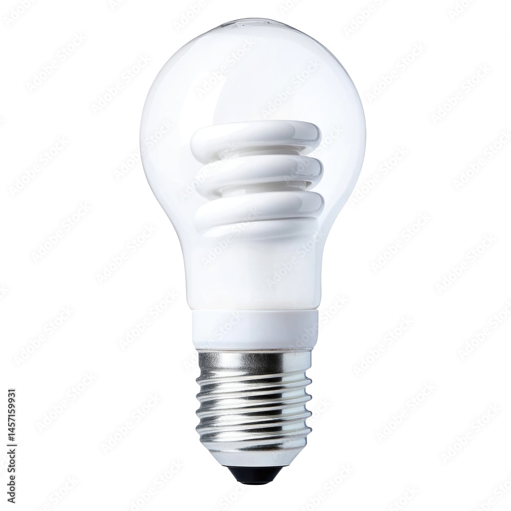 Energy-efficient LED light bulb with a sleek design for modern homes and offices on transparent background Energy-efficient LED light bulb with a sleek design for modern homes and offices on transparent background