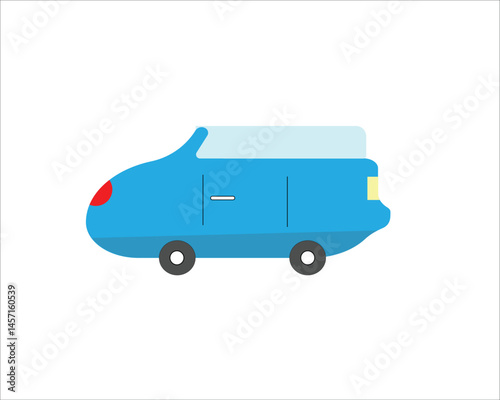 small car on white background