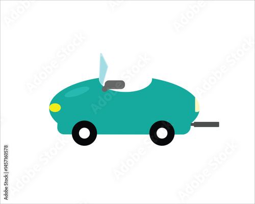 small car on white background