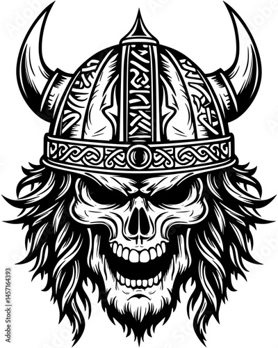 Viking Skull Runes Helmet