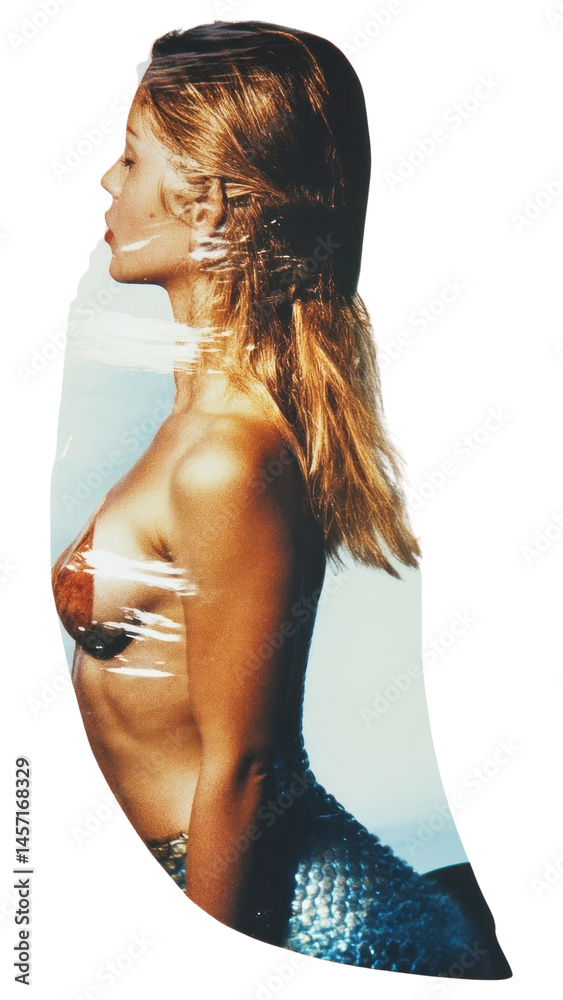 Naklejka premium PNG Mermaid photography clothing swimwear.