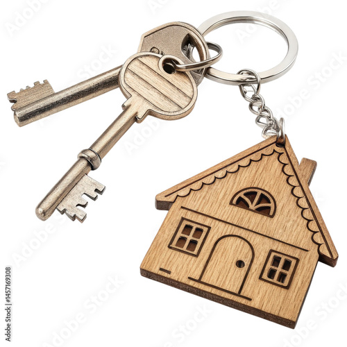house key isolated on white