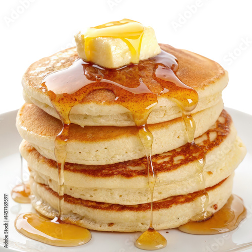 stack of pancakes with syrup