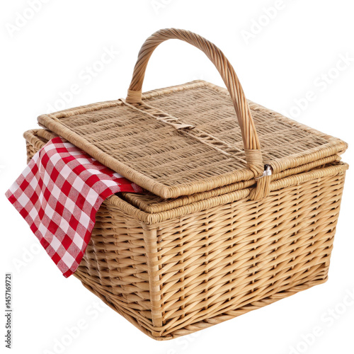 wicker basket isolated on white