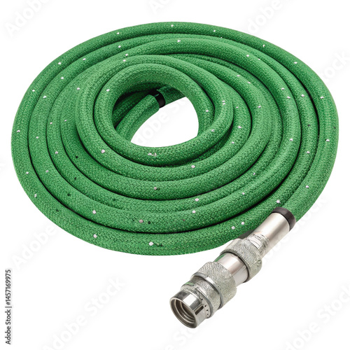 green hose on a white background
