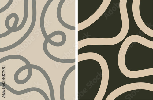  line doodle seamless pattern. Creative abstract squiggle style drawing background for children or trendy design, Wave Design Elements for Backgrounds, Patterns, Posters and Banners.