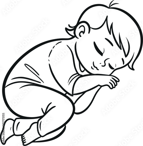 Peaceful Baby Sleeping Icons for Designers

