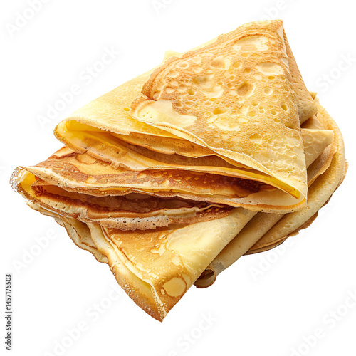 pancakes on a white background