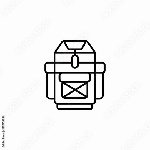 back pack icon sign vector