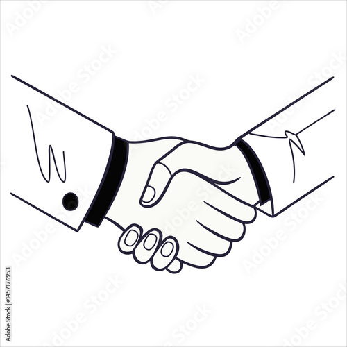 Handshake Business Icon – Corporate Deal Symbol Vector