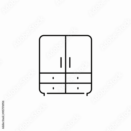 bedside lamp icon sign vector