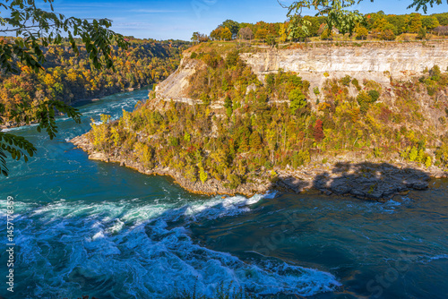 Whirlpool of Niagara River, Ontario, Canada in autumn.