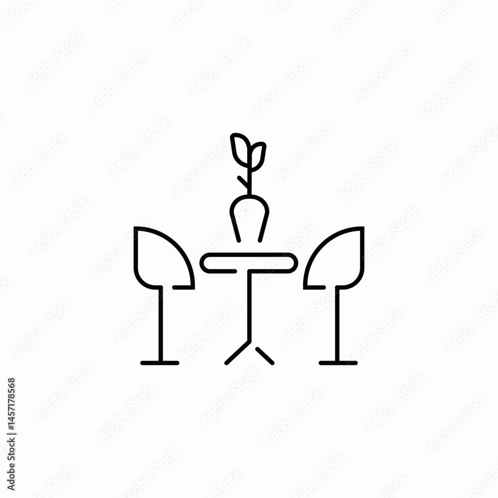 cafe table icon sign vector cafe table icon sign vector