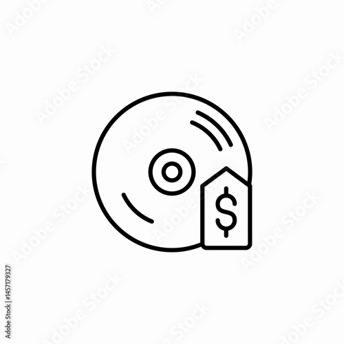 cd price icon sign vector