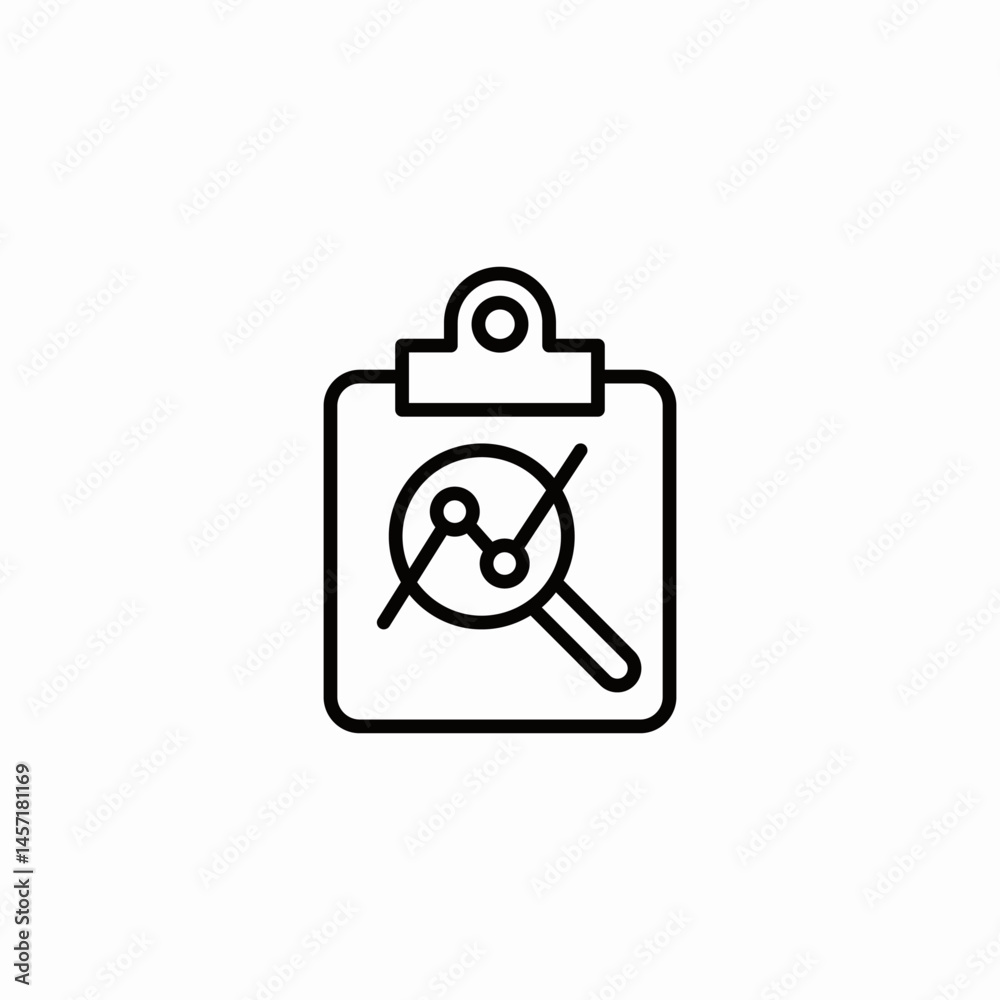 clipboard magnifier search icon sign vector clipboard magnifier search icon sign vector