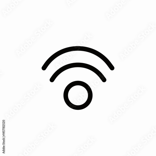 curved wifi signal icon sign vector