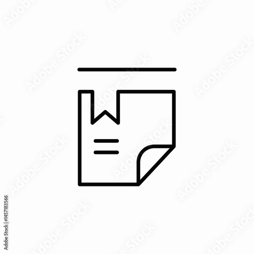 document bookmark icon sign vector