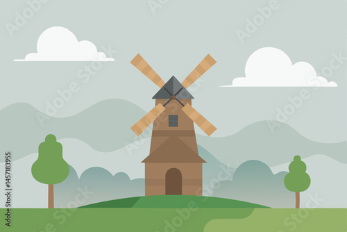 windmill in the field