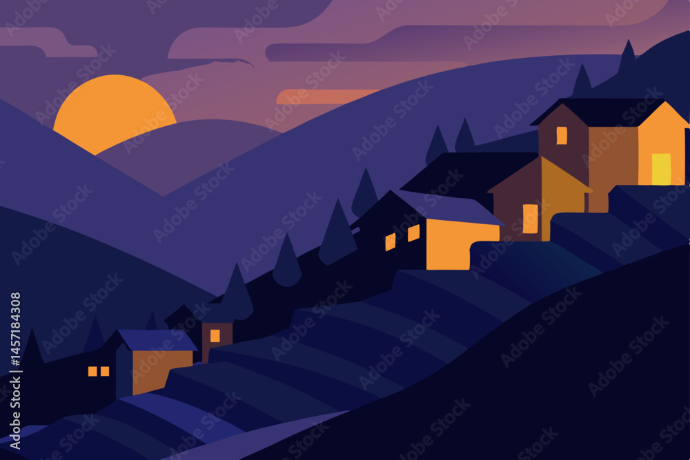 Naklejka premium vector illustration of a castle
