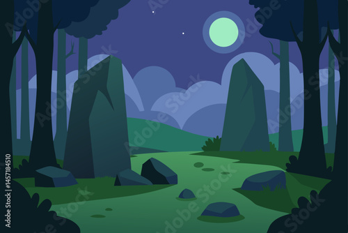 spooky halloween landscape