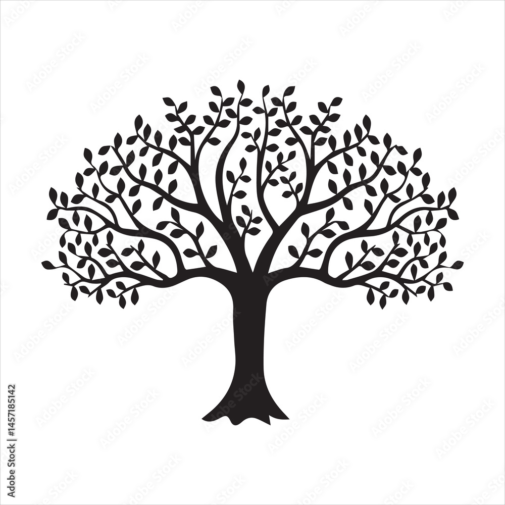 Obraz premium vector tree silhouette
