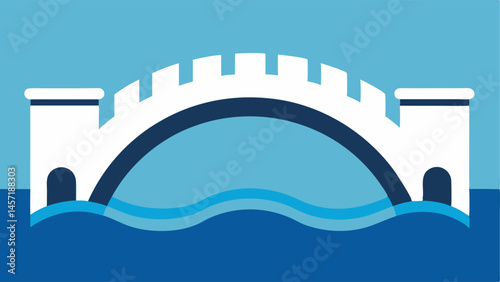 Bridge Over Water A sy bridge arching over turbulent water symbolizing the capability to cross difficult situations and challenges.