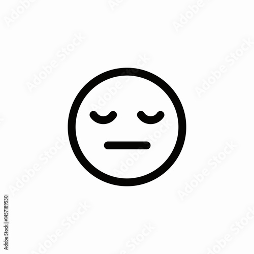 face sleepy icon sign vector