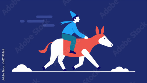 Artist Riding a Donkey of Streaming An artist riding a small donkey labeled streaming as it trudges uphill symbolizing the slow progress and effort needed to make a living from